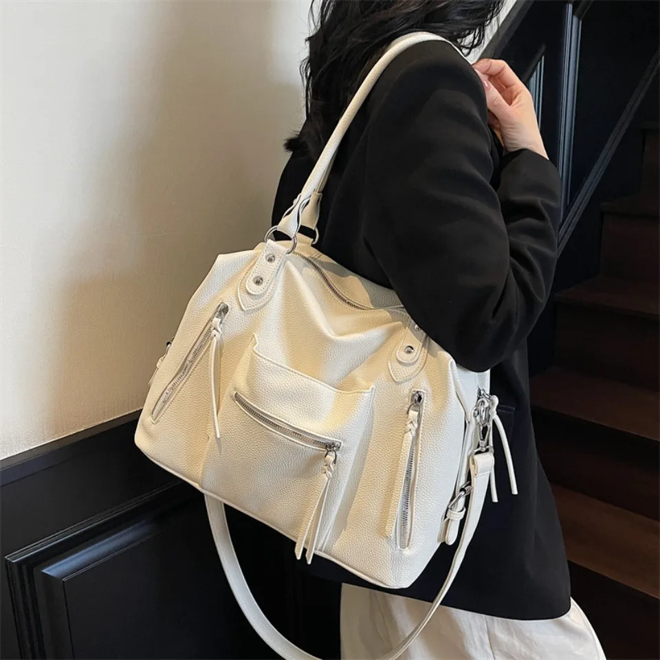 High Quality Soft Leather Crossbody Shoulder Bag for Women Luxury Brand Designe Casual Daily Use Casual Tote Bag Winter Style