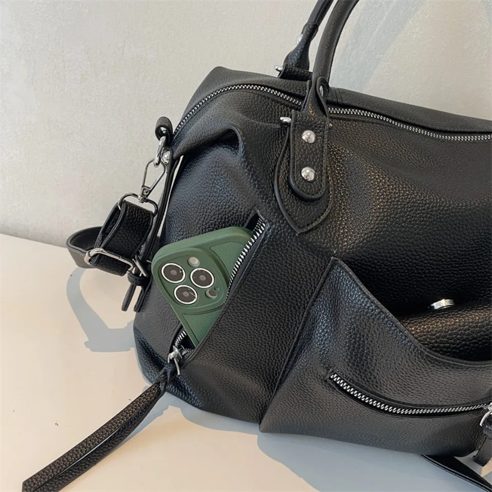 High Quality Soft Leather Crossbody Shoulder Bag for Women Luxury Brand Designe Casual Daily Use Casual Tote Bag Winter Style
