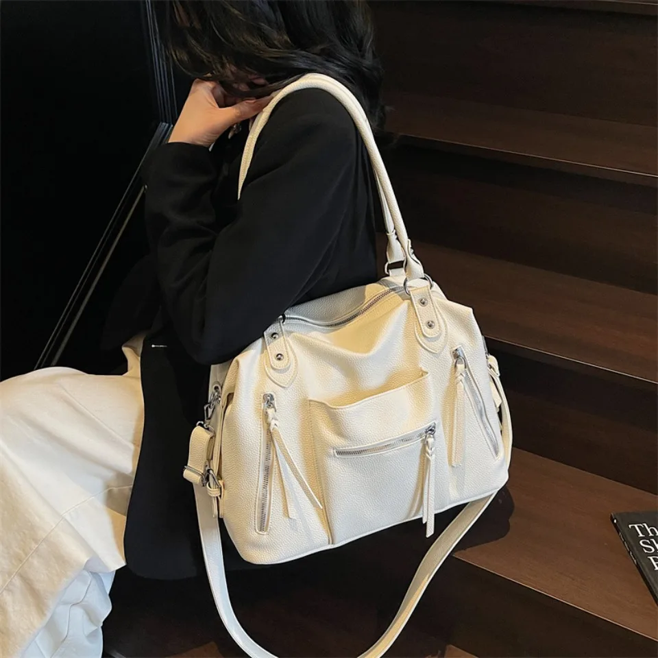 High Quality Soft Leather Crossbody Shoulder Bag for Women Luxury Brand Designe Casual Daily Use Casual Tote Bag Winter Style