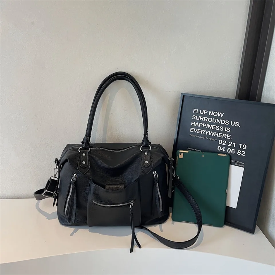 High Quality Soft Leather Crossbody Shoulder Bag for Women Luxury Brand Designe Casual Daily Use Casual Tote Bag Winter Style