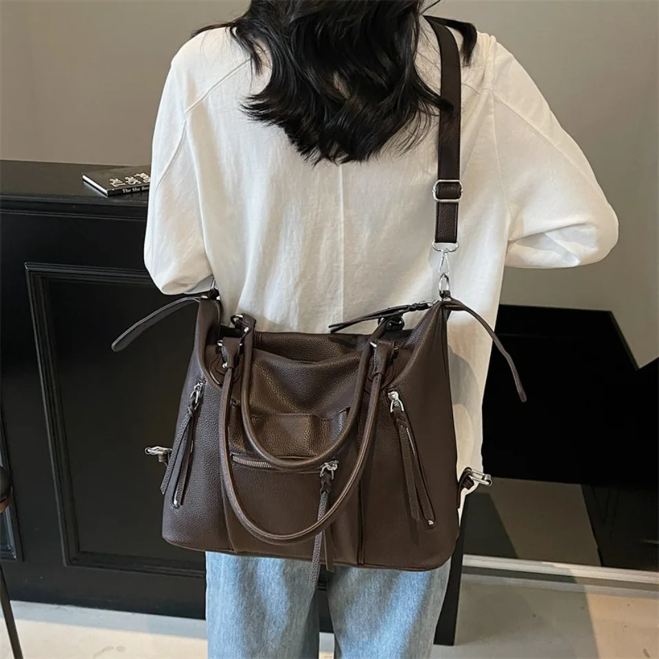 High Quality Soft Leather Crossbody Shoulder Bag for Women Luxury Brand Designe Casual Daily Use Casual Tote Bag Winter Style