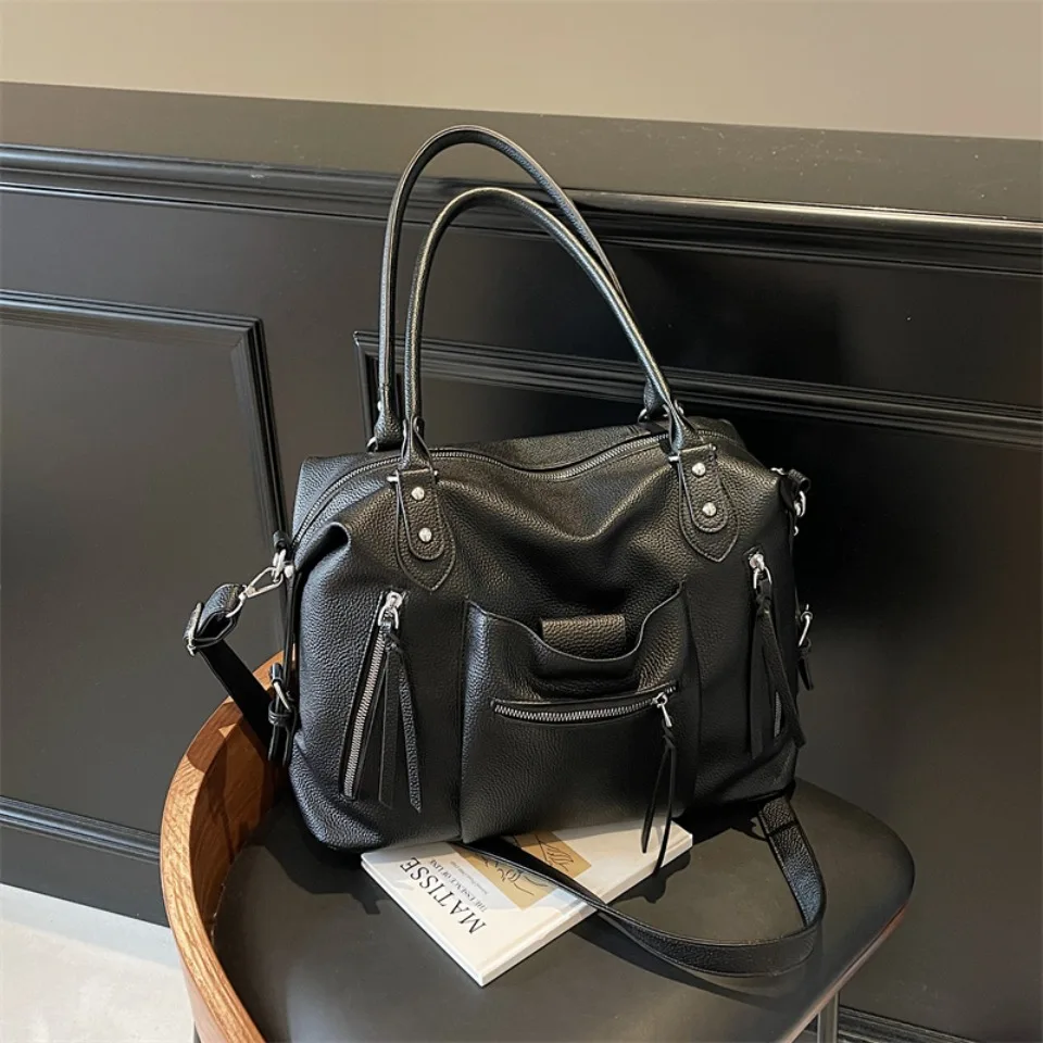 High Quality Soft Leather Crossbody Shoulder Bag for Women Luxury Brand Designe Casual Daily Use Casual Tote Bag Winter Style