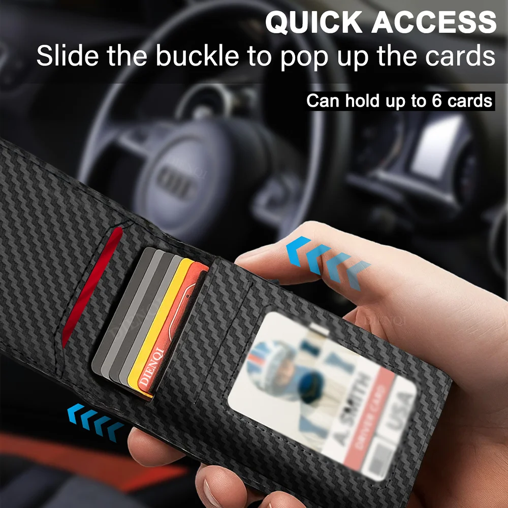 Rfid High Quality Business Credit Card Holder Men Wallets Carbon Fiber Pocket Wallet Bank Cardholder Mini Bag Walet Gift for Men