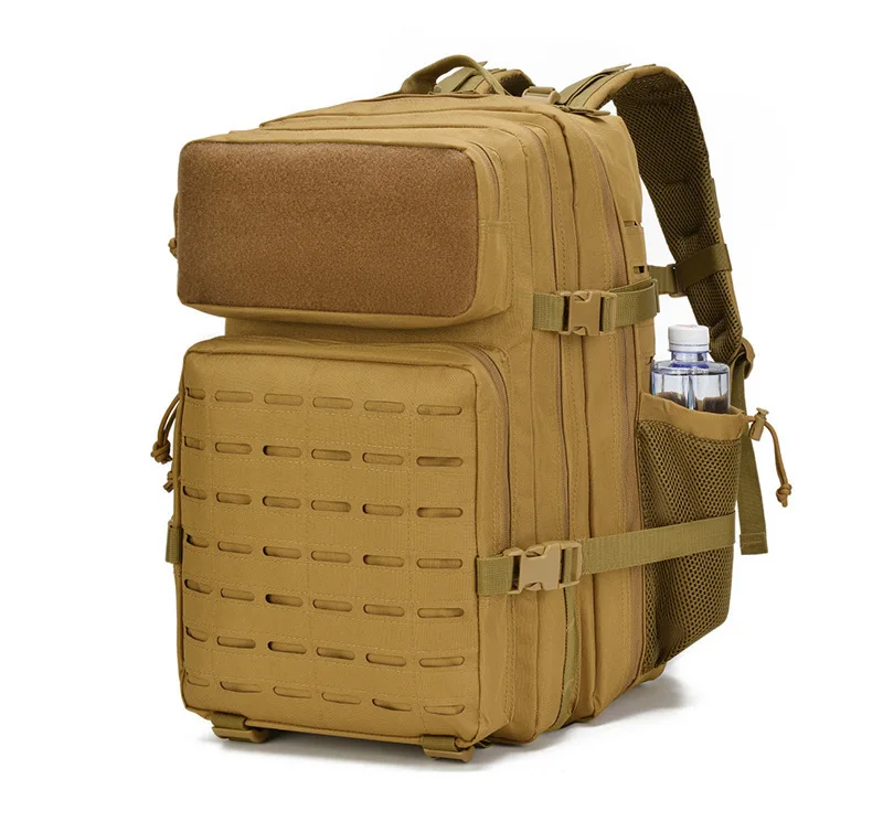 45L Men's Outdoor Backpack Molle Hiking with Bottle Stand Outdoor Hiking Bag Fitness Backpack
