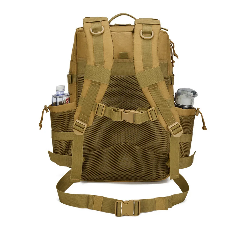 45L Men's Outdoor Backpack Molle Hiking with Bottle Stand Outdoor Hiking Bag Fitness Backpack