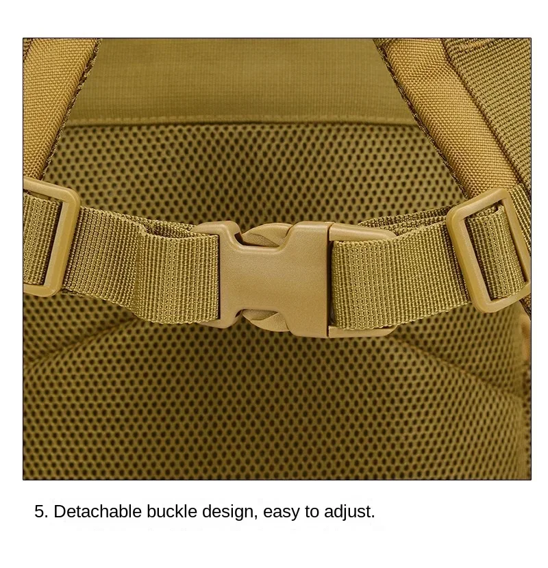 45L Men's Outdoor Backpack Molle Hiking with Bottle Stand Outdoor Hiking Bag Fitness Backpack