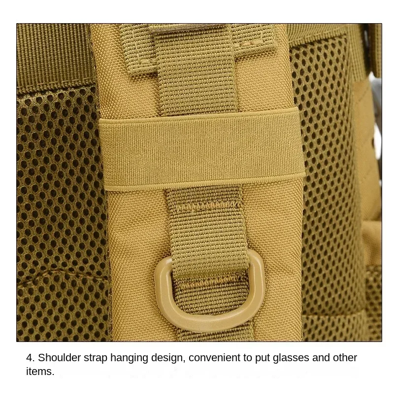45L Men's Outdoor Backpack Molle Hiking with Bottle Stand Outdoor Hiking Bag Fitness Backpack