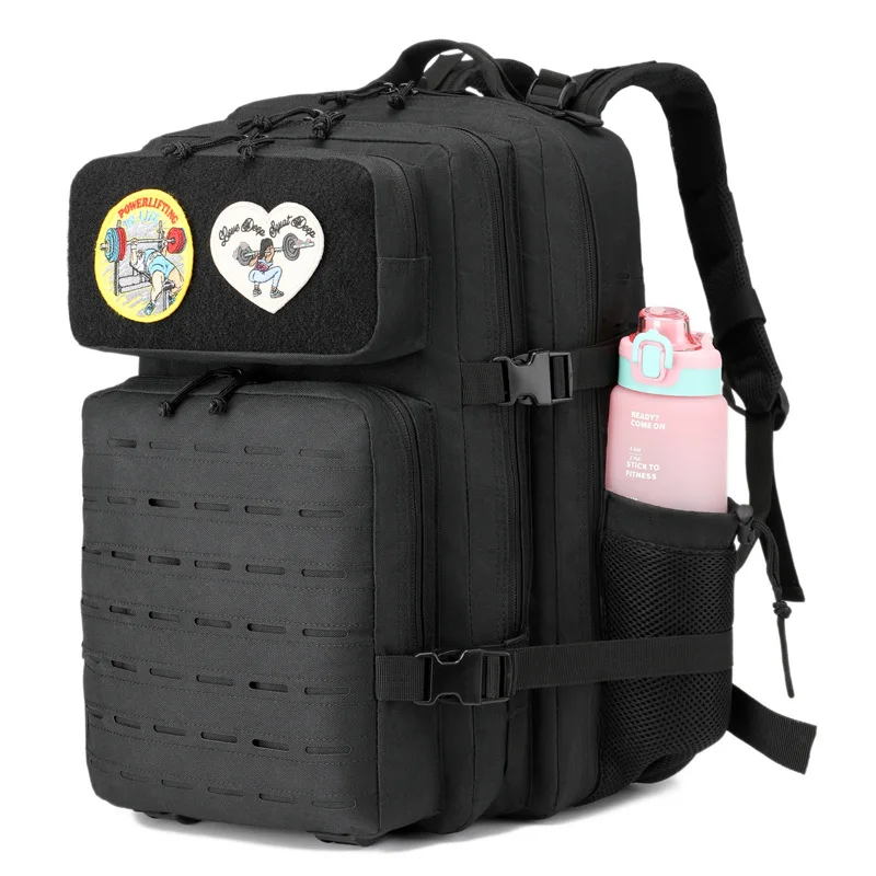 45L Men's Outdoor Backpack Molle Hiking with Bottle Stand Outdoor Hiking Bag Fitness Backpack