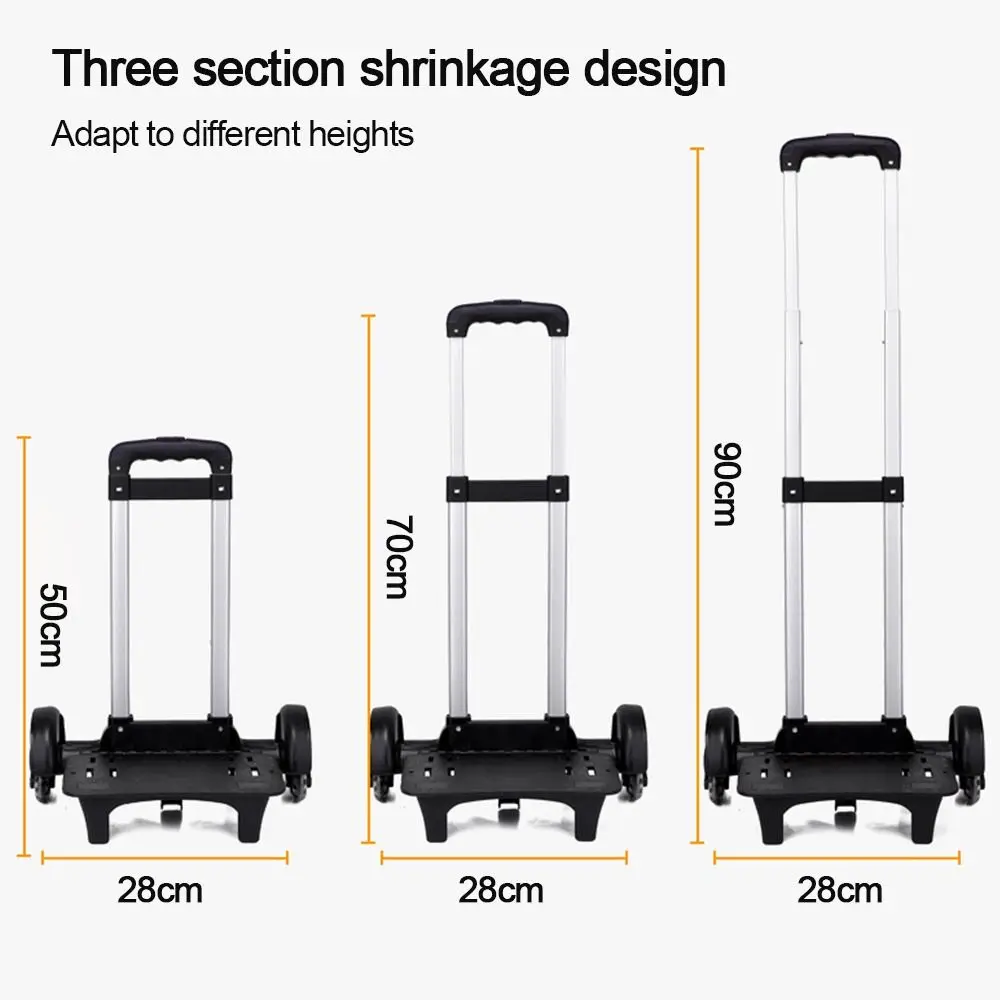Aluminum Alloy Durablel 2 Wheel Luggage Travel Pullling Rod Carrier Trolley Rack Student Backpack Pet Bag