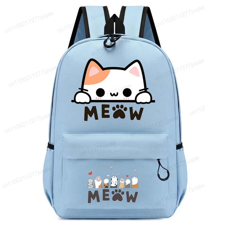 Cute Cat Kawaii Back To School Bookbag Backpack for Girl Boy Children Rucksack Fashion Casual School Bags Kids Birthday Gift