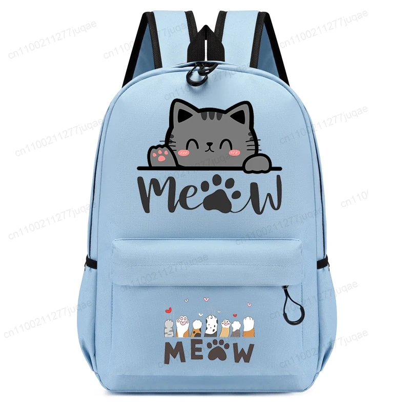 Cute Cat Kawaii Back To School Bookbag Backpack for Girl Boy Children Rucksack Fashion Casual School Bags Kids Birthday Gift