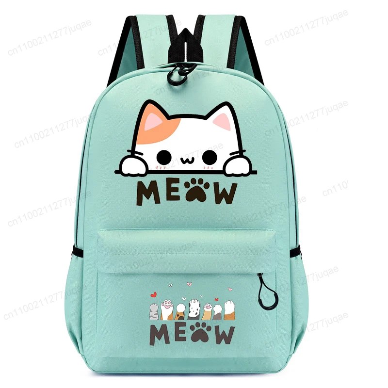 Cute Cat Kawaii Back To School Bookbag Backpack for Girl Boy Children Rucksack Fashion Casual School Bags Kids Birthday Gift