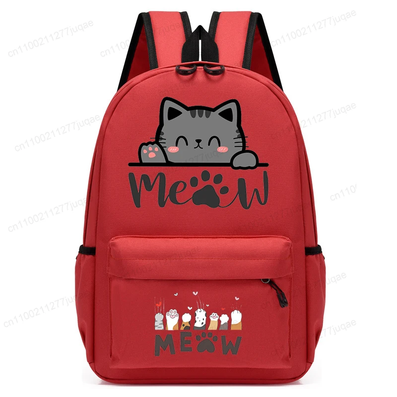 Cute Cat Kawaii Back To School Bookbag Backpack for Girl Boy Children Rucksack Fashion Casual School Bags Kids Birthday Gift