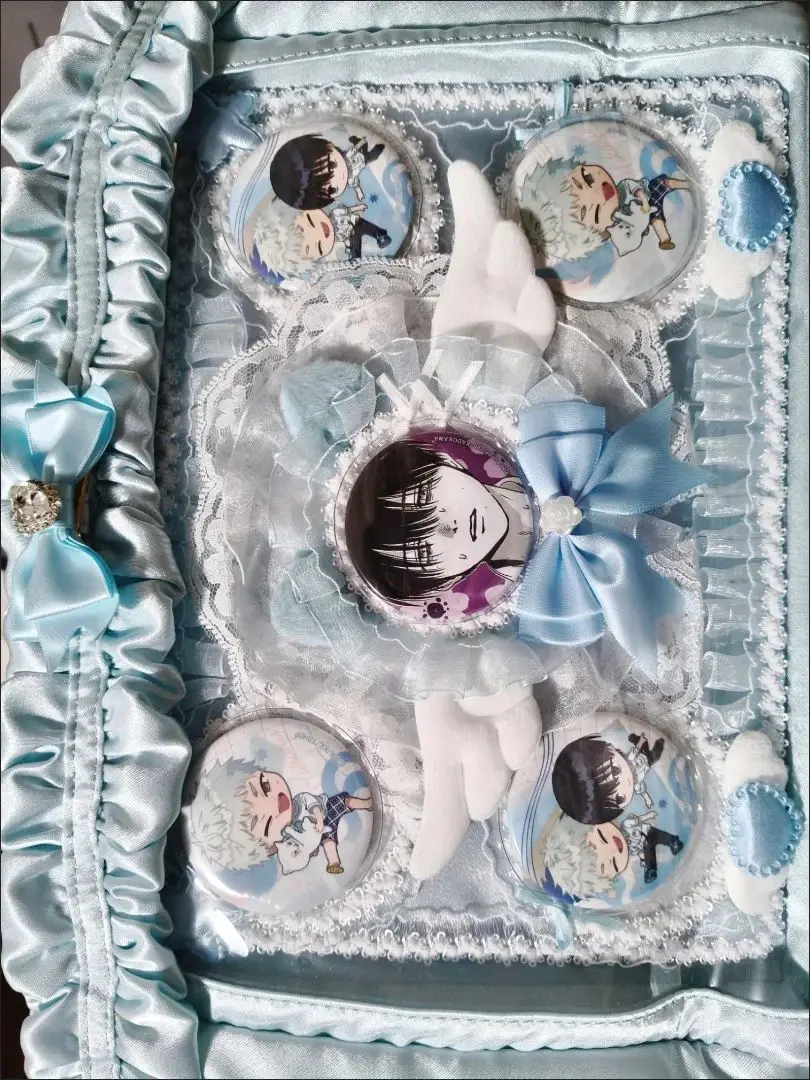Handmade Lace Bowknot Cat Ears Wings Large Capacity Ribbon Ita Board Badge Holder Ita Bag Accessory Ita Bag Insert Board