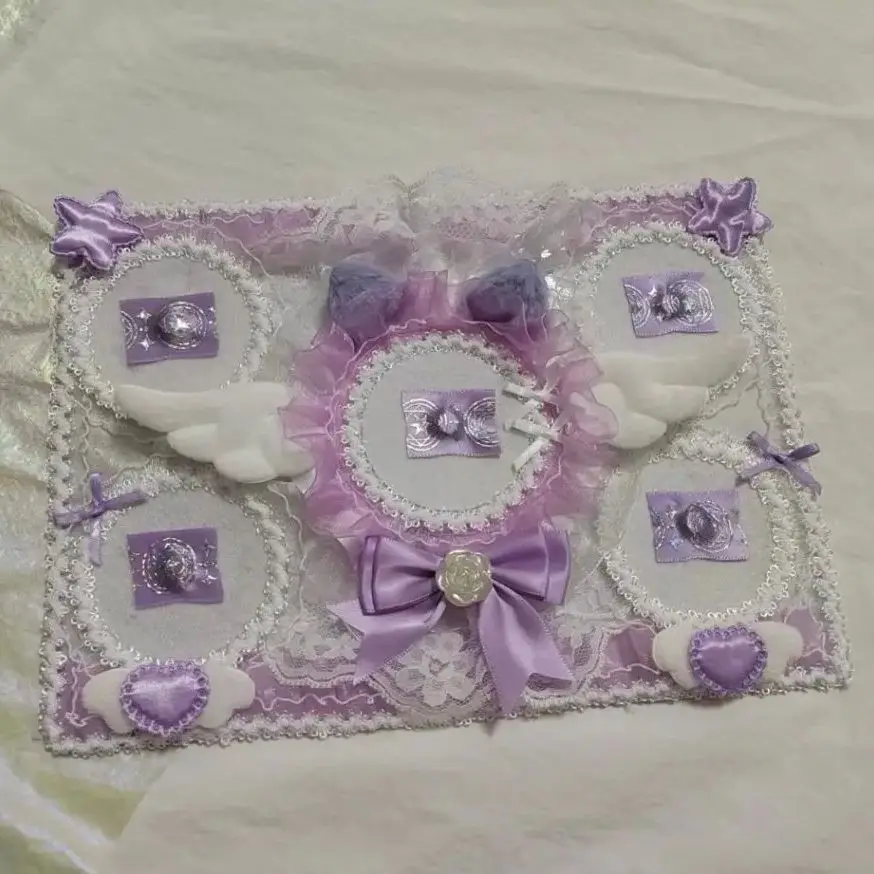 Handmade Lace Bowknot Cat Ears Wings Large Capacity Ribbon Ita Board Badge Holder Ita Bag Accessory Ita Bag Insert Board