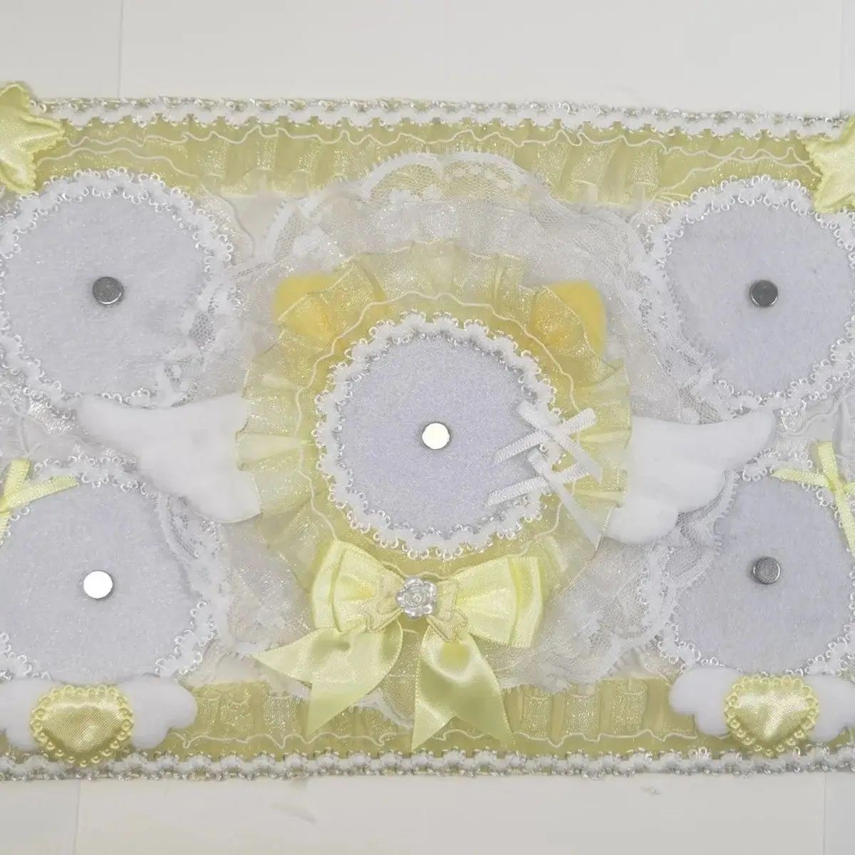 Handmade Lace Bowknot Cat Ears Wings Large Capacity Ribbon Ita Board Badge Holder Ita Bag Accessory Ita Bag Insert Board