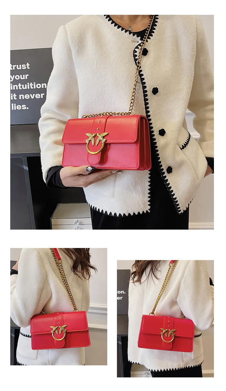 For Pinko Women's Unique Design Multiway Bag for Women Exquisite Details High Quality Shoulder Underarm Purse Sophisticated