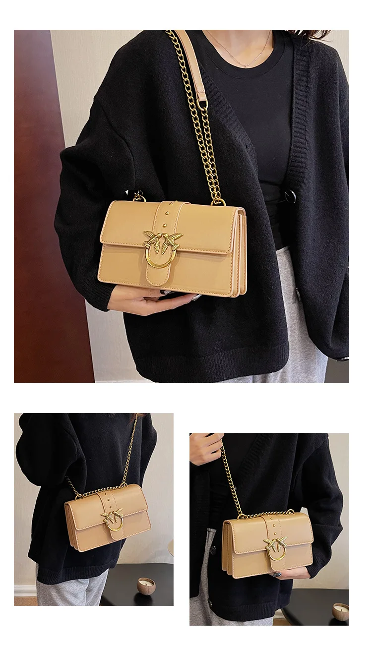For Pinko Women's Unique Design Multiway Bag for Women Exquisite Details High Quality Shoulder Underarm Purse Sophisticated