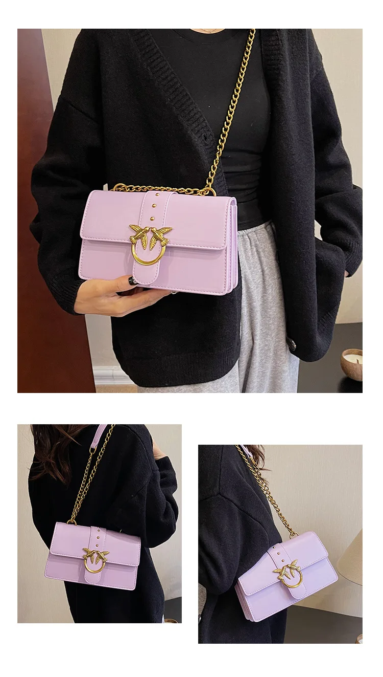 For Pinko Women's Unique Design Multiway Bag for Women Exquisite Details High Quality Shoulder Underarm Purse Sophisticated