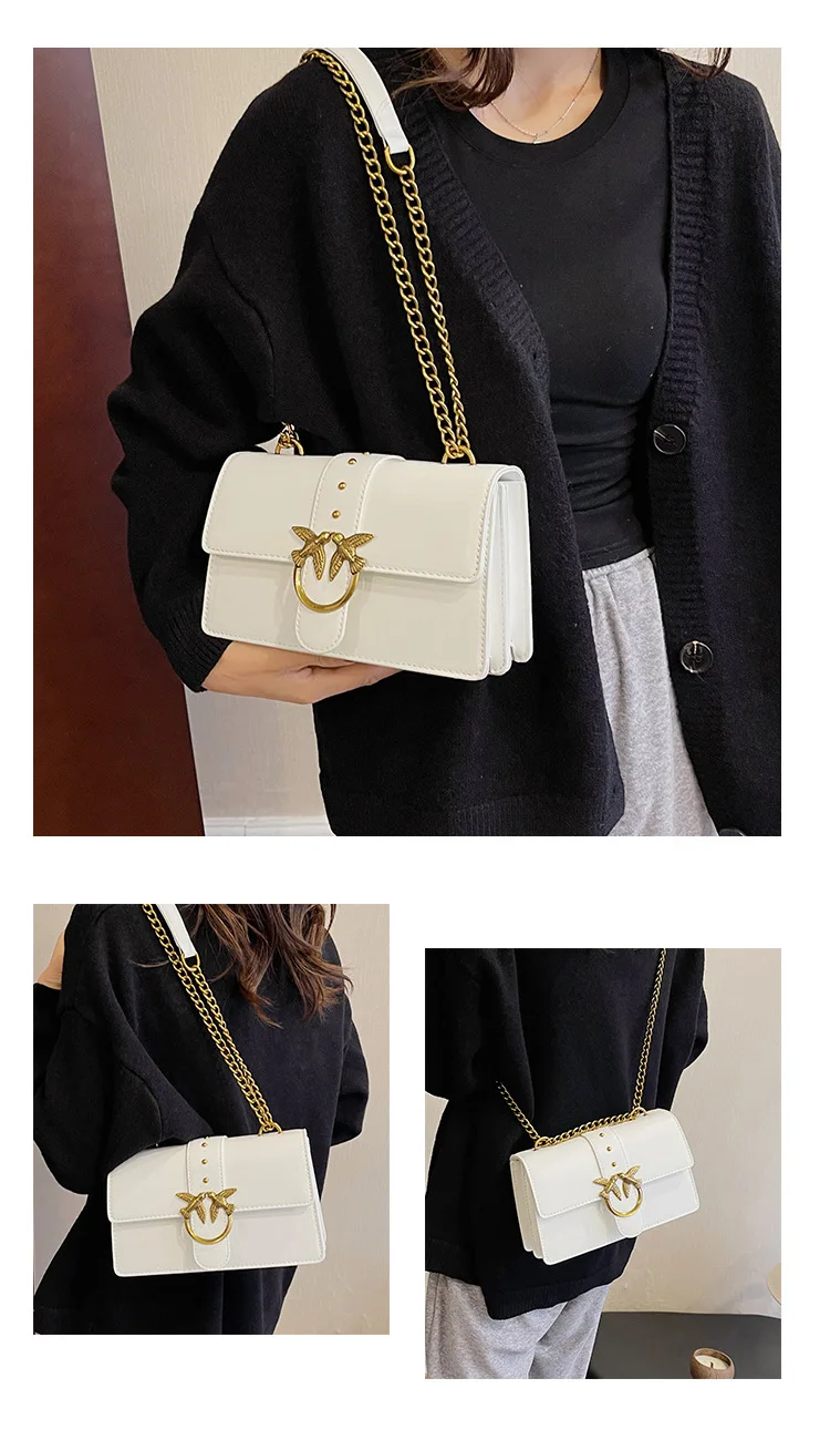 For Pinko Women's Unique Design Multiway Bag for Women Exquisite Details High Quality Shoulder Underarm Purse Sophisticated
