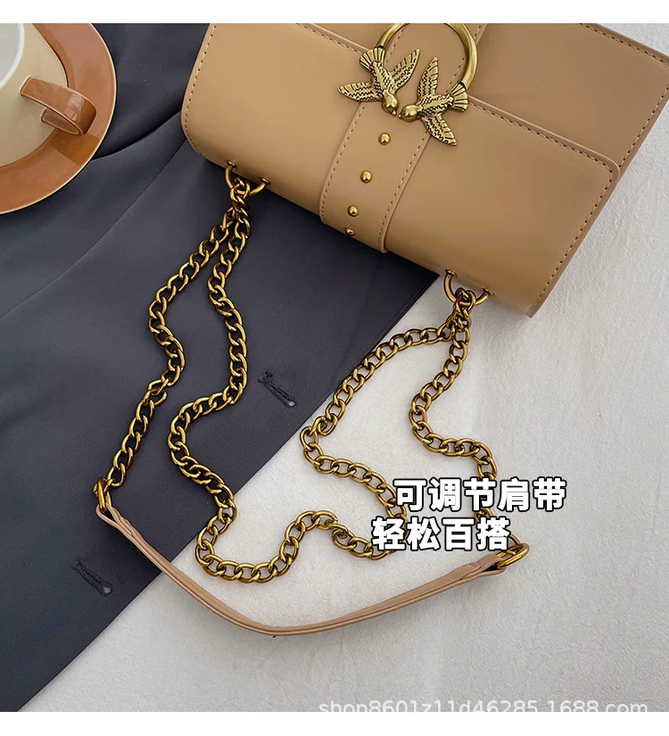 For Pinko Women's Unique Design Multiway Bag for Women Exquisite Details High Quality Shoulder Underarm Purse Sophisticated