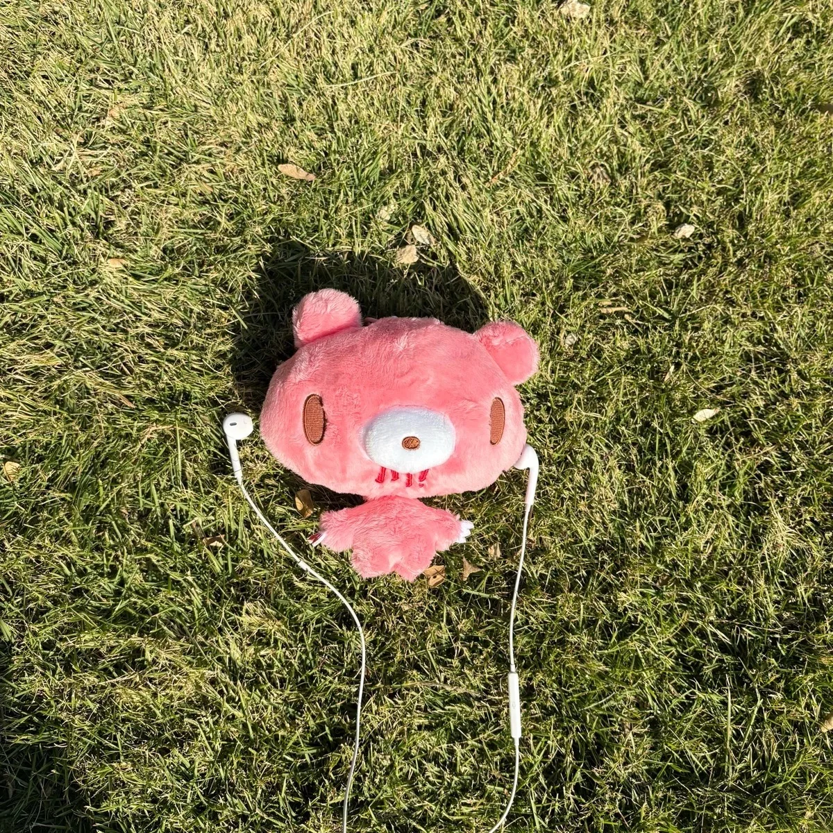 Kawaii Pink Plush Bear Coin Purse Mini Wallet Card Holder Cute Animal Bag Charm Keychain Pouch Small Credit Card Case Girls Gif