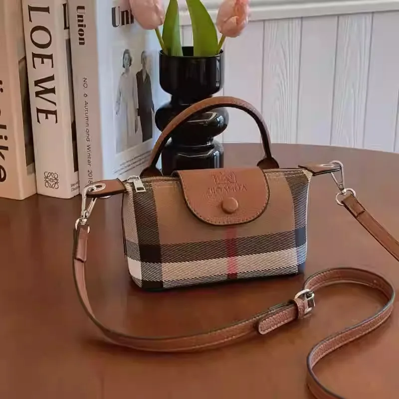 1pcs PU Flap Button Mini Shoulder Bag With Adjustable Strap Crossbody Purse