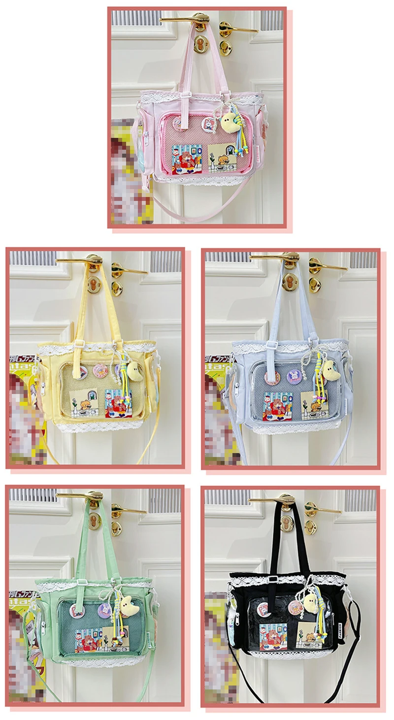 Ballet Girl Large Capacity Ita Bag Japanese Anime Two-dimension Shoulder Crossbody Bag Women Handbag Gift For Friends