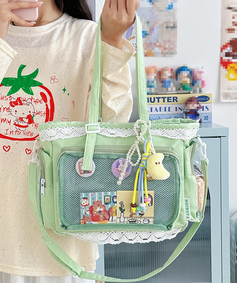 Ballet Girl Large Capacity Ita Bag Japanese Anime Two-dimension Shoulder Crossbody Bag Women Handbag Gift For Friends