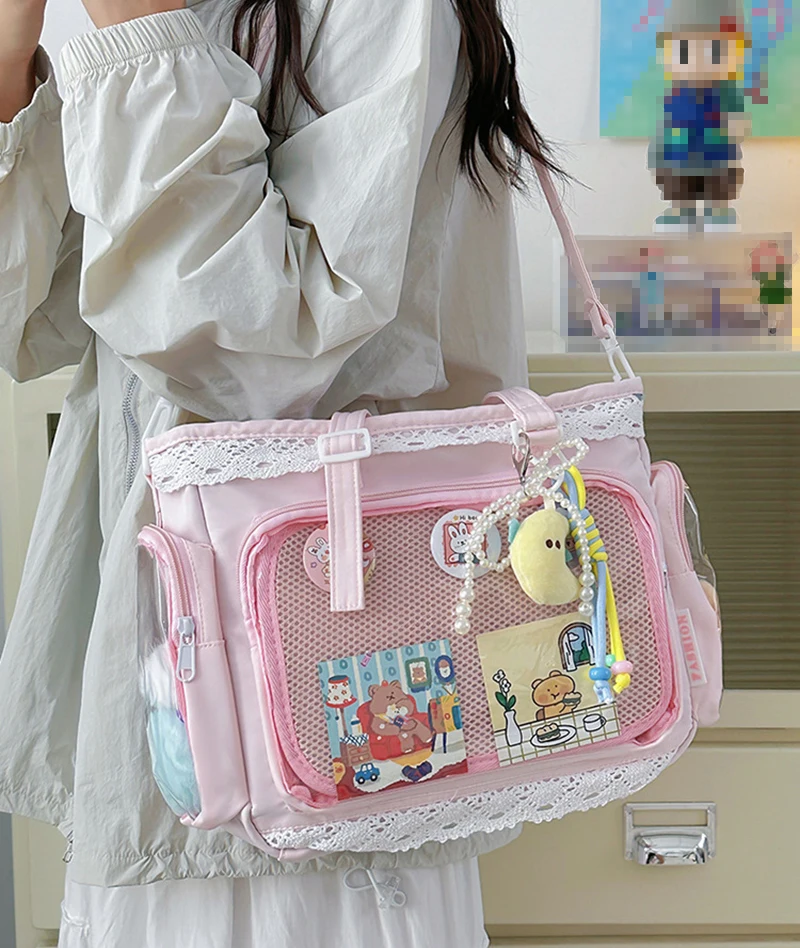 Ballet Girl Large Capacity Ita Bag Japanese Anime Two-dimension Shoulder Crossbody Bag Women Handbag Gift For Friends