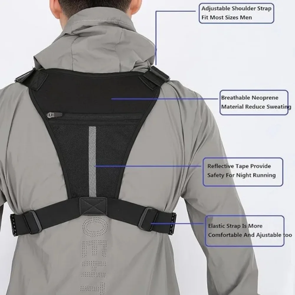 Men's Vest Outdoor Tactical MOLLE Chest Bag Chest Pack for Cycling Bags Running Front Chest Bag EDC Sports Vest Bag