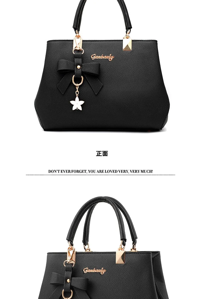 New Korean version trendy autumn and winter bow women's bag portable shoulder bag messenger bag killer bag mother bag large capa