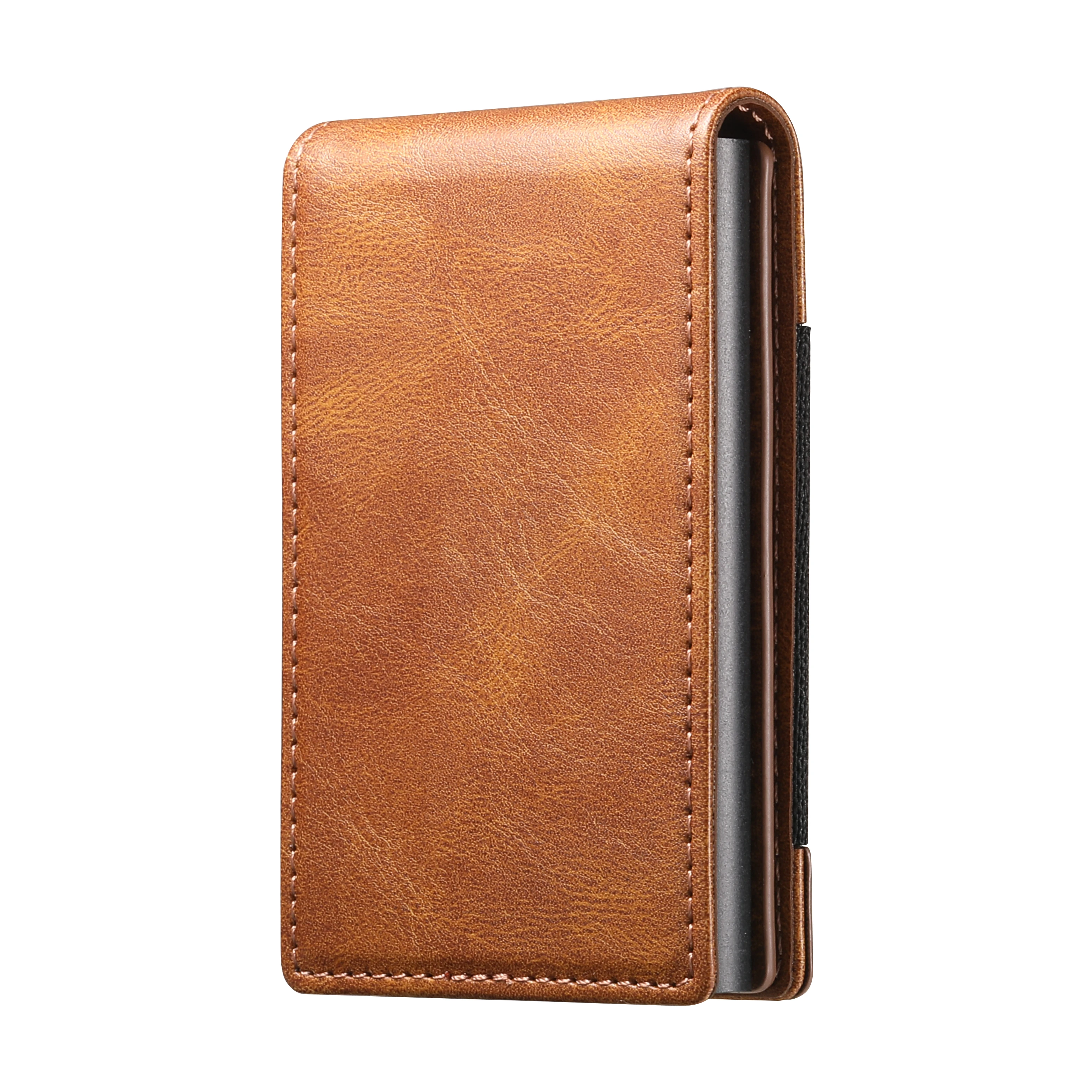 SUTENI Faux Leather For Men Wallet Card Slot Wallet Flip Cover Card Box Pressing The Button Automatically Ejects The Card