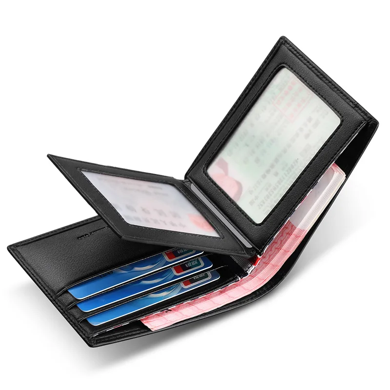 WILLIAMPOLO Men Leather Wallets Small Money Purses Design Dollar Price Top Men Thin Wallet Business Short Wallet For Men