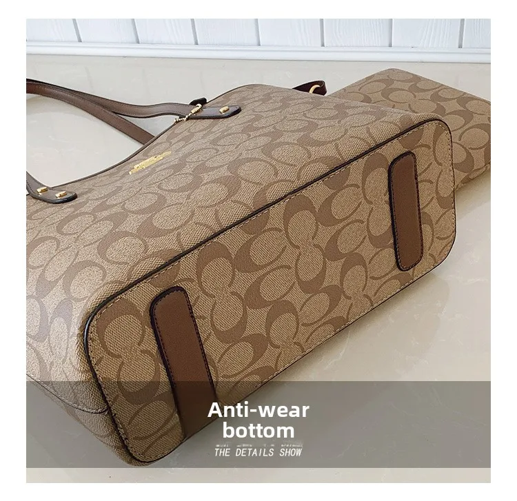 Women's Bag 2026 New high-quality printed tote bag, light luxury vintage shoulder bag, fashionable and elegant handbag