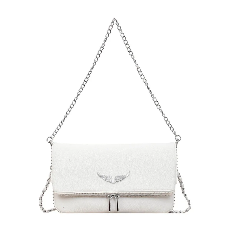 2026 Golden Classic Wing Design Small Square Bag, European American Fashion Versatile Underarm Bag, Women Single Shoulder Crossb