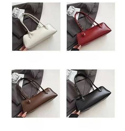 Vintage Long Shoulder Bag Women Shoulder Bag Luxury PU Leather Ladies Handbag Female Commuter Shopping Underarm Bag