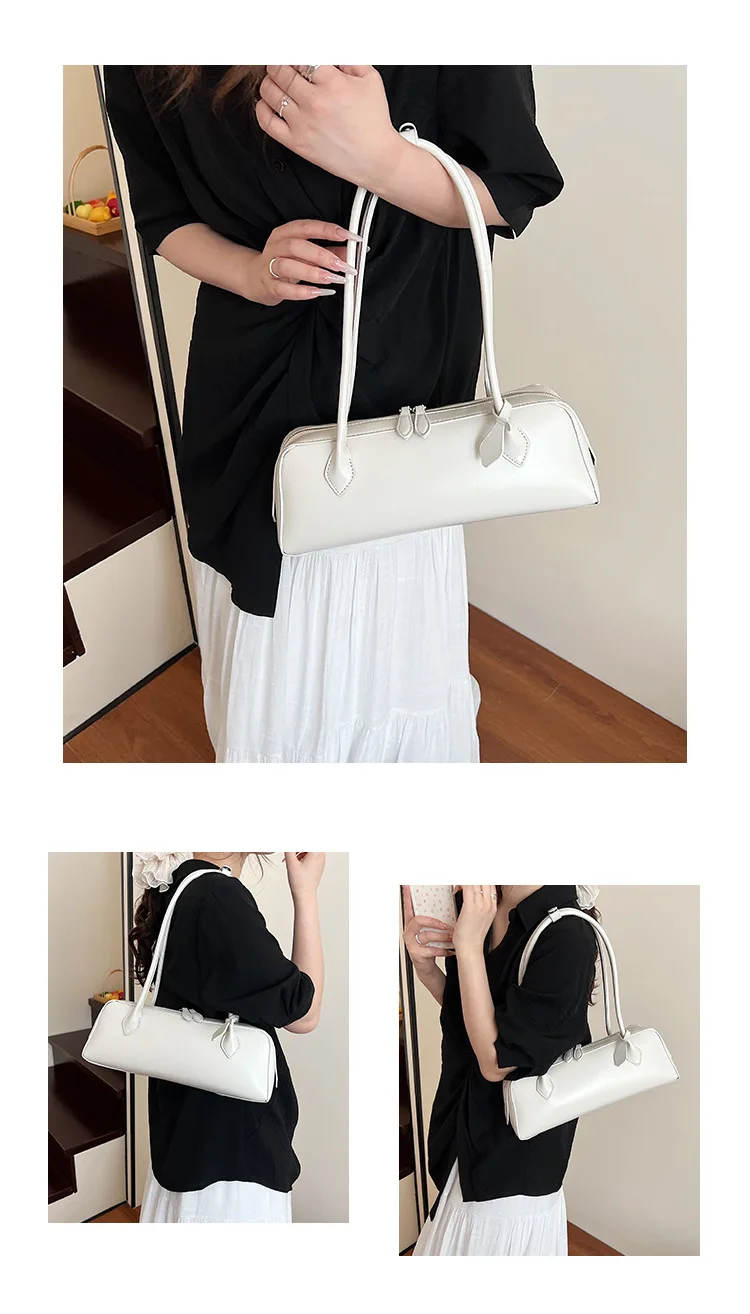 Vintage Long Shoulder Bag Women Shoulder Bag Luxury PU Leather Ladies Handbag Female Commuter Shopping Underarm Bag