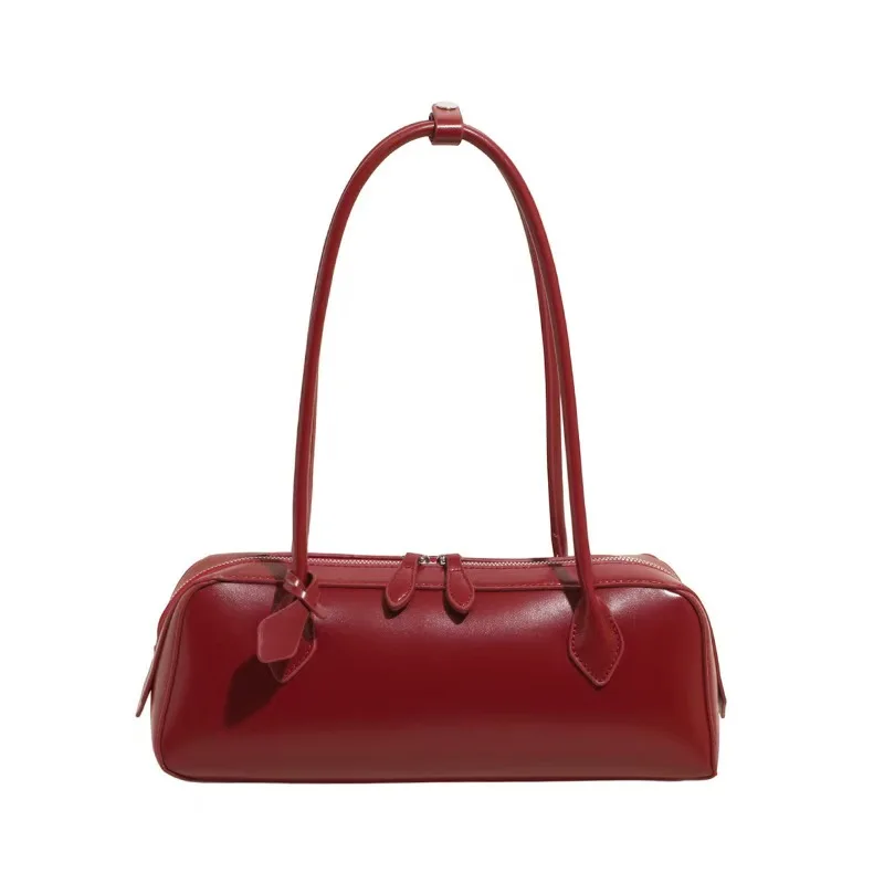 Vintage Long Shoulder Bag Women Shoulder Bag Luxury PU Leather Ladies Handbag Female Commuter Shopping Underarm Bag