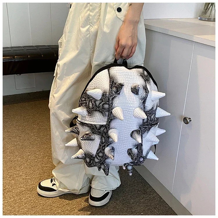 Hedgehog Shape PU Backpacks Large Capacity High Quality Unique Design Personality Backpacks for Unisex 2024 Fashion New Style