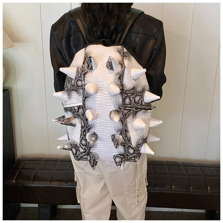 Hedgehog Shape PU Backpacks Large Capacity High Quality Unique Design Personality Backpacks for Unisex 2024 Fashion New Style