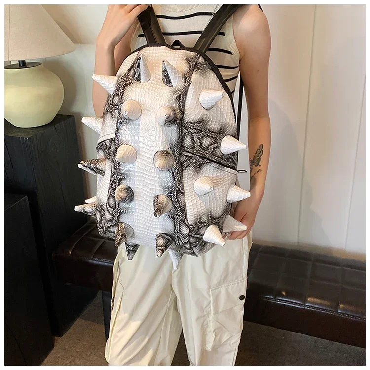 Hedgehog Shape PU Backpacks Large Capacity High Quality Unique Design Personality Backpacks for Unisex 2024 Fashion New Style