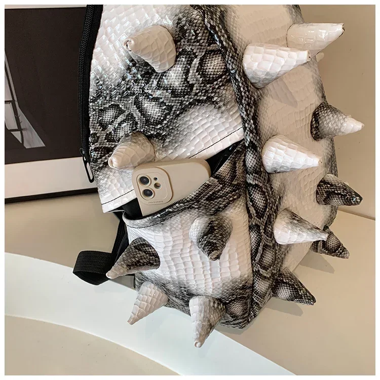 Hedgehog Shape PU Backpacks Large Capacity High Quality Unique Design Personality Backpacks for Unisex 2024 Fashion New Style