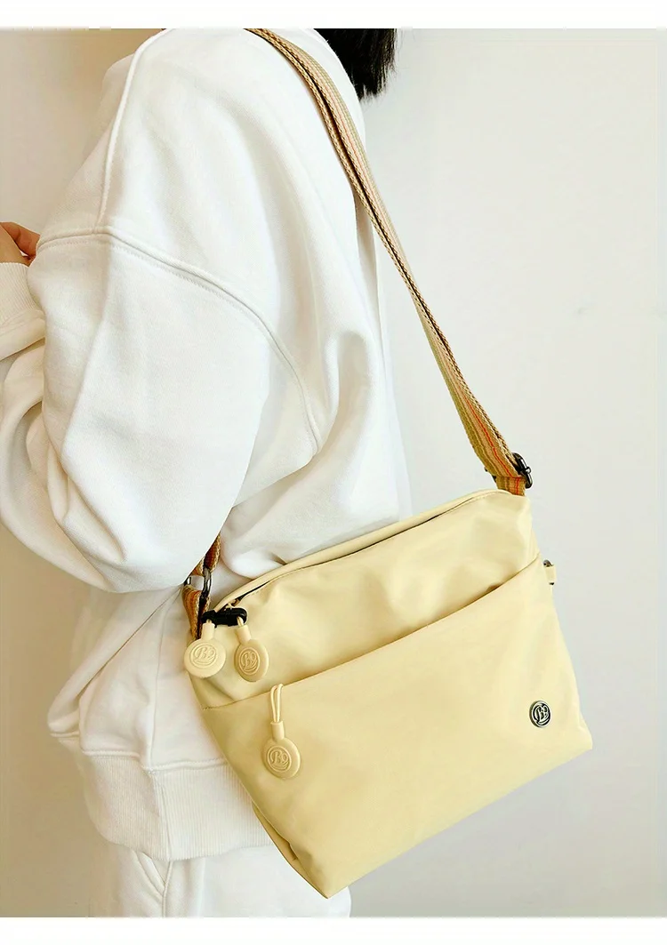 Chic Ultra-light Nylon Crossbody Bags for Women, Designer Bag-Lightweight, Zipper Closure, Adjustable Wide Strap, Cotton Lining