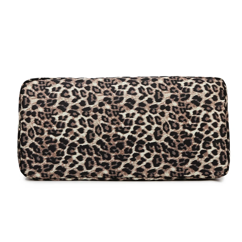 Leopard Printing Travel Bag Large Capacity Sports Gym Bag With Independent Shoe Compartment Weekend Overnight Duffel Bag