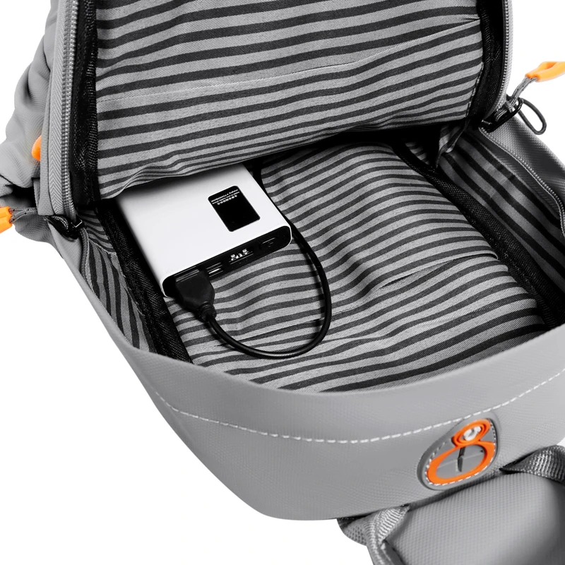 Waterproof Nylon Crossbody Bag - Men's Chest Sling Backpack, Compact Shoulder Messenger Bag, Travel & Outdoor Hiking Pack