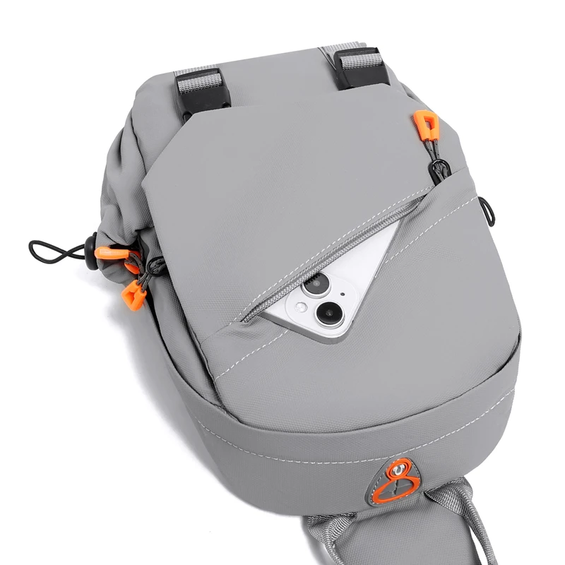 Waterproof Nylon Crossbody Bag - Men's Chest Sling Backpack, Compact Shoulder Messenger Bag, Travel & Outdoor Hiking Pack