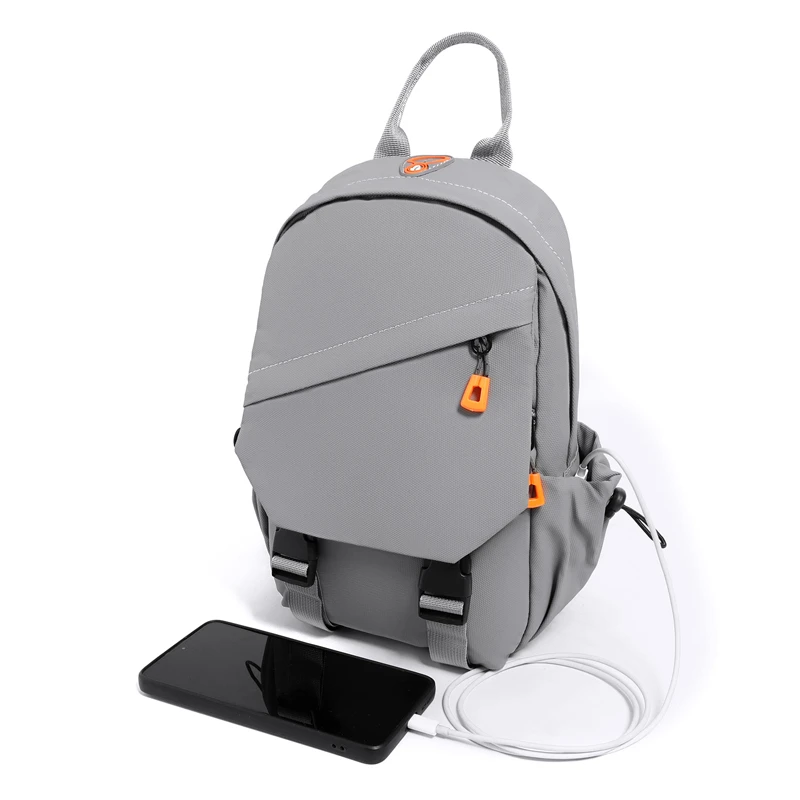 Waterproof Nylon Crossbody Bag - Men's Chest Sling Backpack, Compact Shoulder Messenger Bag, Travel & Outdoor Hiking Pack