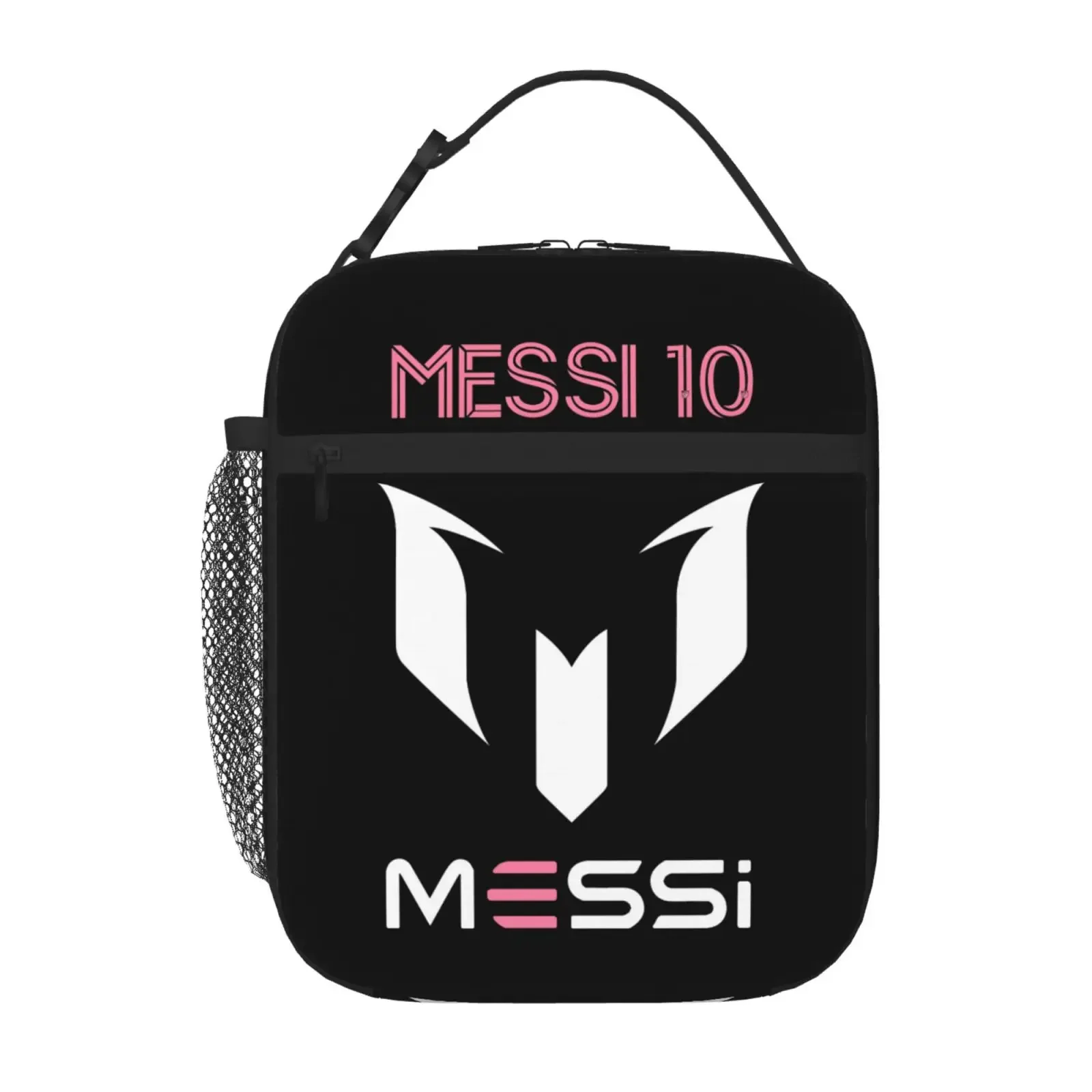 Custom Messis 10 Football Argentina Insulated Lunch Bag Food Container Portable Thermal Cooler Lunch Boxes For School Office