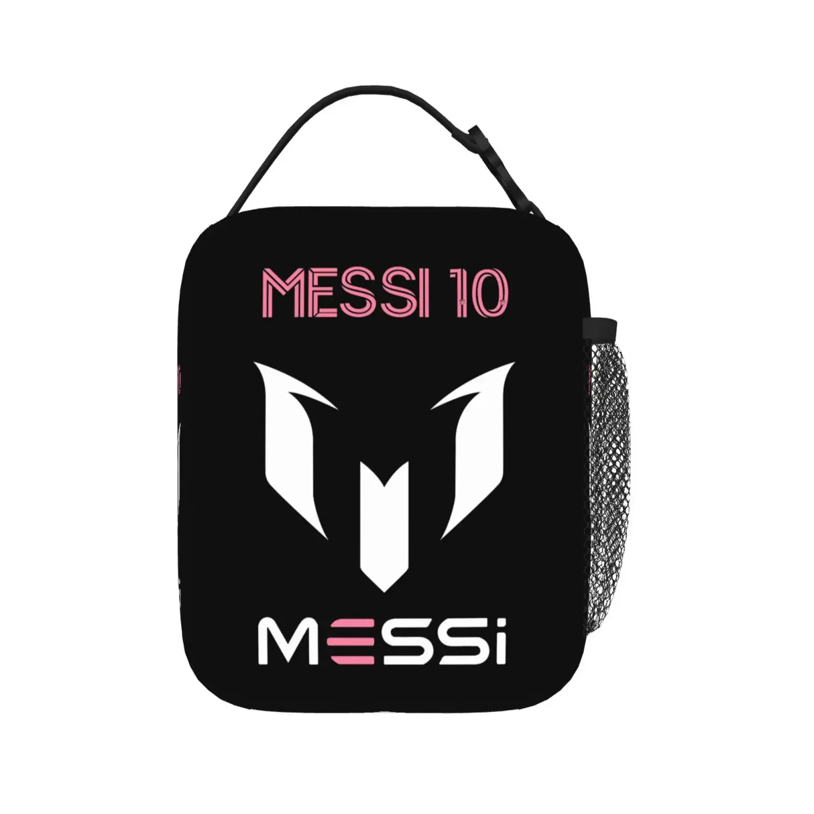 Custom Messis 10 Football Argentina Insulated Lunch Bag Food Container Portable Thermal Cooler Lunch Boxes For School Office